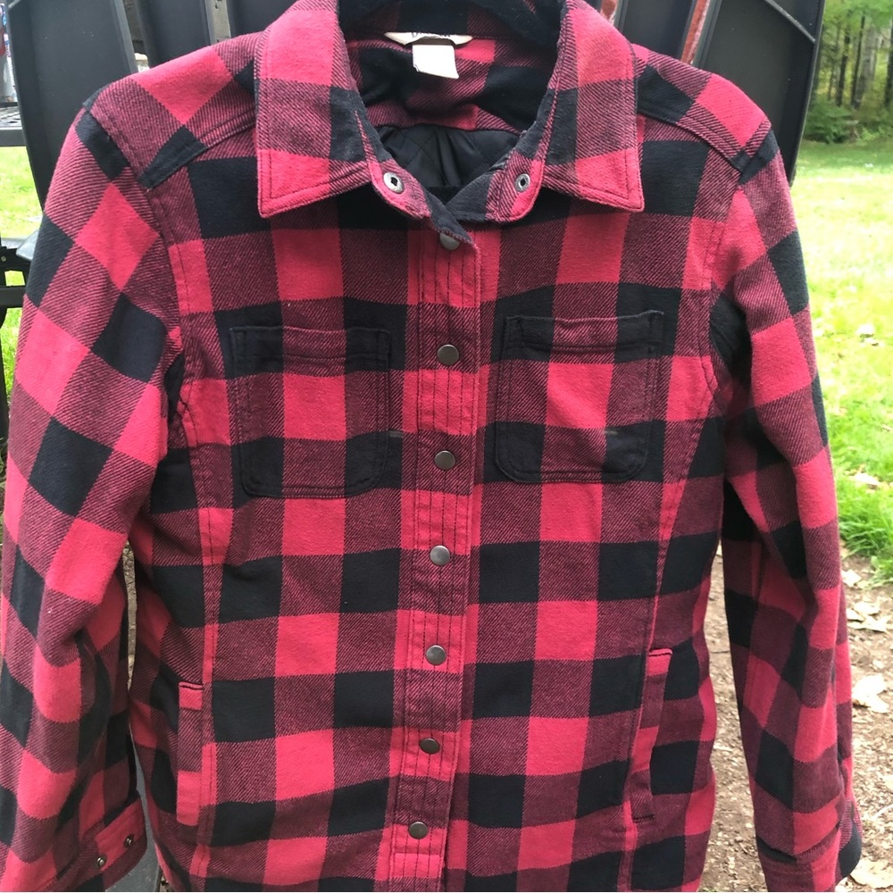 Duluth Trading Company quilted flannel jacket
